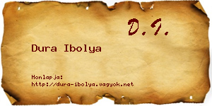 Dura Ibolya névjegykártya