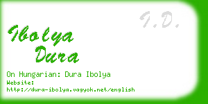 ibolya dura business card